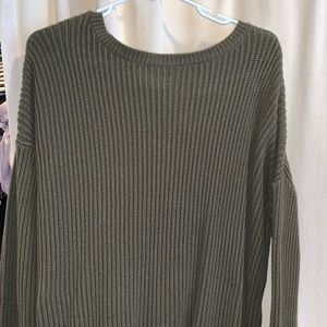 Olive Green Knitted Sweater
